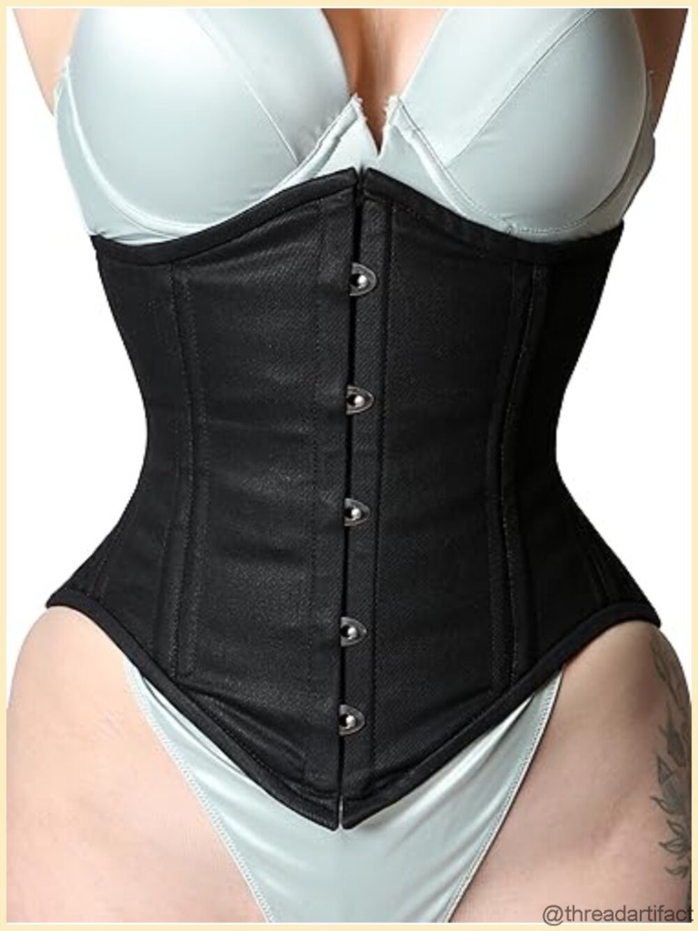 Heavy Duty Underbust Steel Boned Cotton Corset Waist Trainer Shapewear